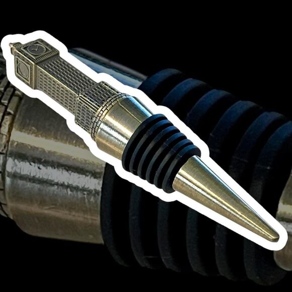 British Charm Wine Stopper - Big Ben Clock Bottle Topper - Quirky Kitchen Decor - Picture 4 of 5